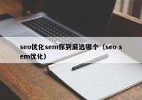 seo优化sem你到底选哪个（seo sem优化）