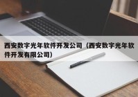 西安数字光年软件开发公司（西安数字光年软件开发有限公司）